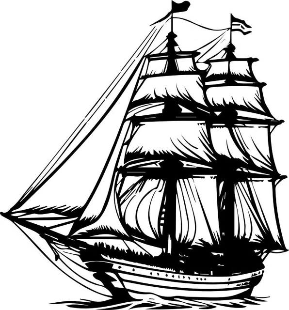 Sail Ship Clipart for Designs, SVG Files