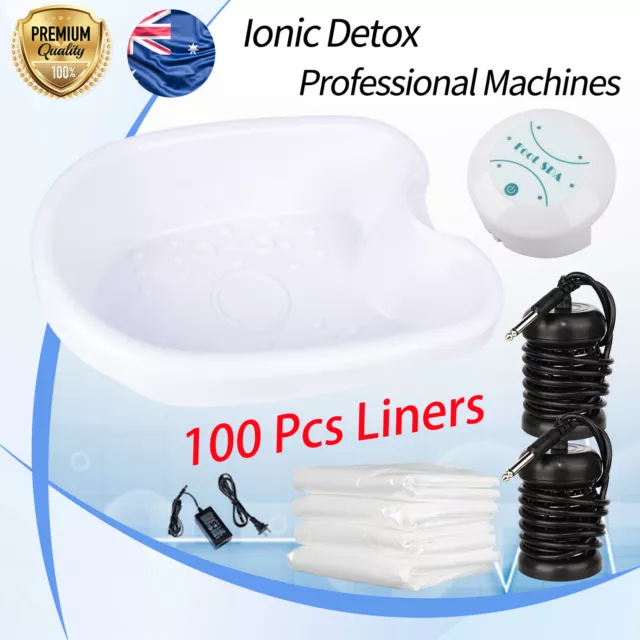 Ionic Foot Bath Detox Machine Ion Heavy Duty Metal Detox System w/ 100 Liners