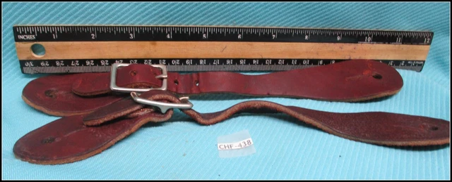 Nice SLIGHTLYUsed RED Latigo Leather Adult SIze Spur Straps
