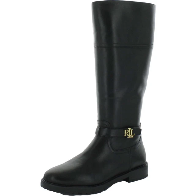 Lauren Ralph Lauren Womens Everly Leather Tall Mid-Calf Boots Shoes BHFO 7370