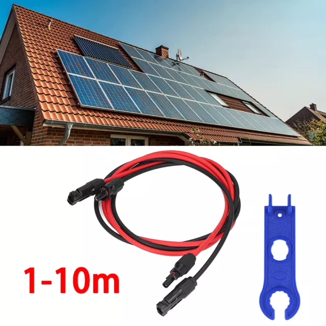 Cavo solare 6mm2 4mm2 con spina solare & presa solare per pannelli solari ROSSO+NERO