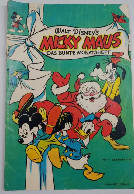 Walt Disney Micky Maus das bunte Monatsheft Heft Nr. 4 von 1951