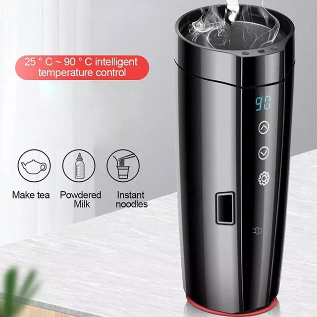 400ML Car Smart Travel Mug LCD Display Temperature Heating Control Cup M3H9