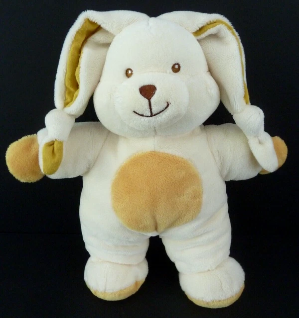 F2* DOUDOU PELUCHE GIPSY LAPIN LONGUES OREILLES ROND jaune moutarde  ETAT NEUF *