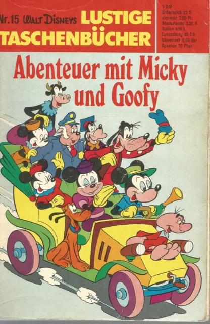 Walt Disneys Lustige Taschenbücher Nr.15 Abenteuer mit Micky und Goofy - 1971!