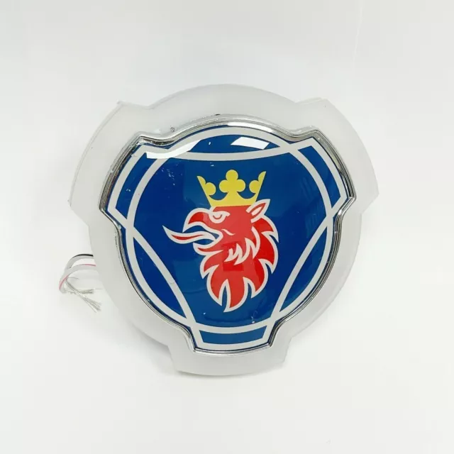 Scania Griffİn Front Grill Emblem badge Yellow LED Headlight Lighting Lamp