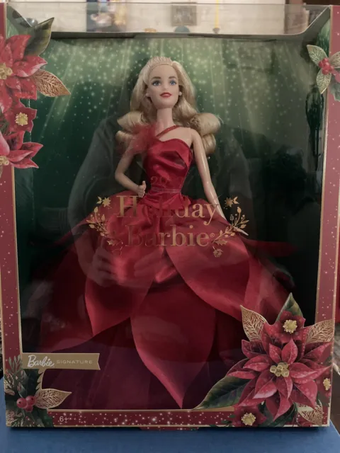 NIB Mattel Barbie Signature 2022 Holiday Doll Blonde Hair Collectible Series!