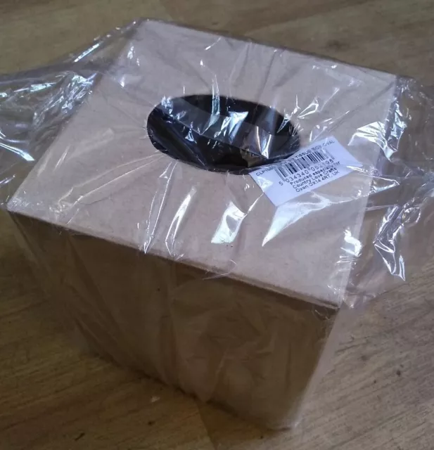 CAJA DE TELA CUBIERTA PAPEL MACHÉ 14x12.5x12.5cn cuadrado CLC artesanía nueva