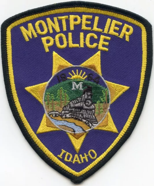 MONTPELIER IDAHO blue background POLICE PATCH