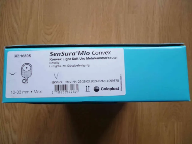 Coloplast 16805 10 x SenSura Mio Convex Konvex Light Soft Uro Mehrkammerbeutel