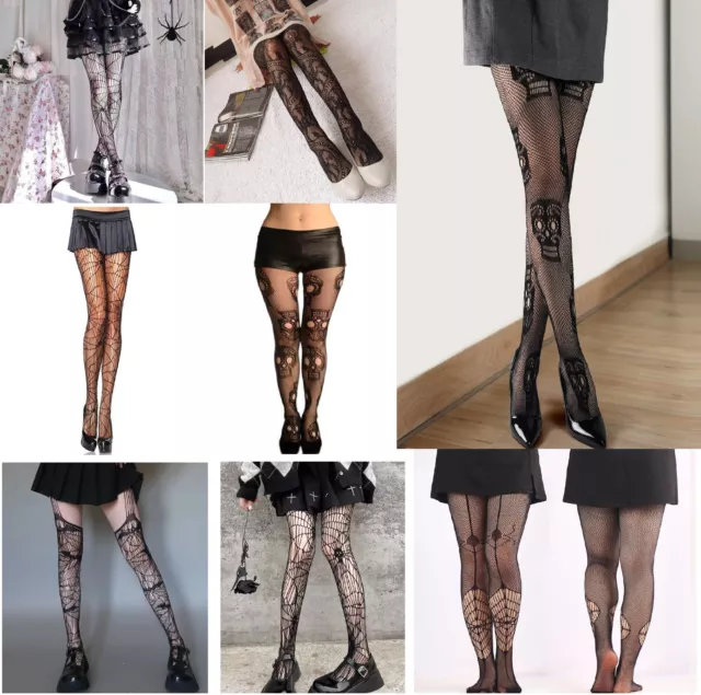 Women's Costume Jacquard Fishnet Pantyhose Tights Pattern Stockings Waist High