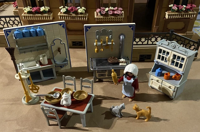 PLAYMOBIL BELLE EPOQUE meubles bibliothèque salon livres tapis, 1900