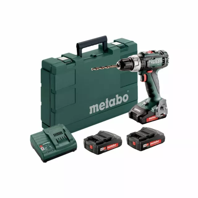 Metabo 18V Batterie Perceuse-Visseuse BS 18 L Set Avec 3x Batterie 2,0