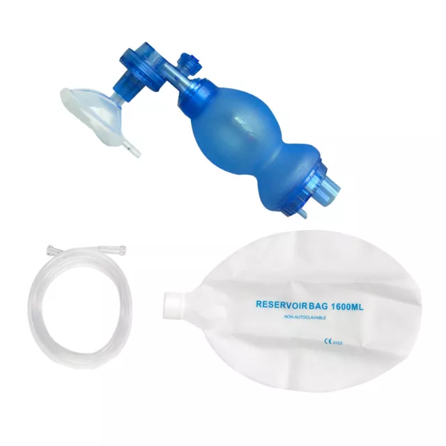 Baby PVC Manual Resuscitator CPR Training Bag Valve Resuscitator Face shield