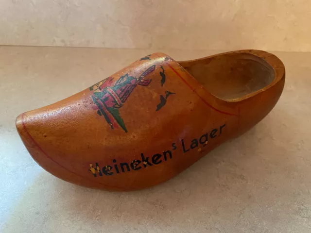 Vintage Heineken Beer Lager Wooden Shoe