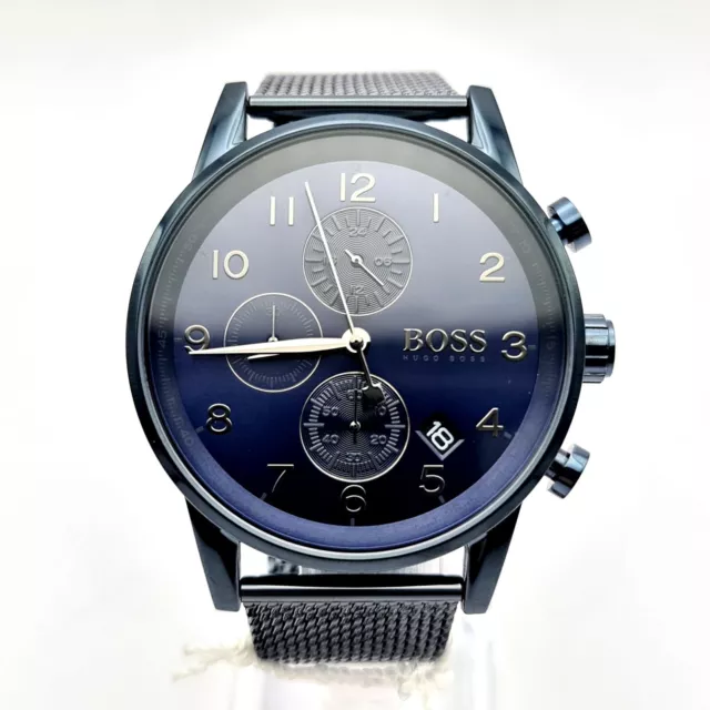 Mens hugo boss navigator gq edition chronograph watch 1513538 deals