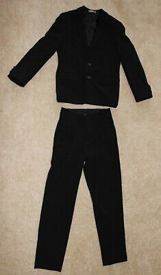 Van Heusen big boys BLACK suit set jacket dress pants 10 SLIM pockets