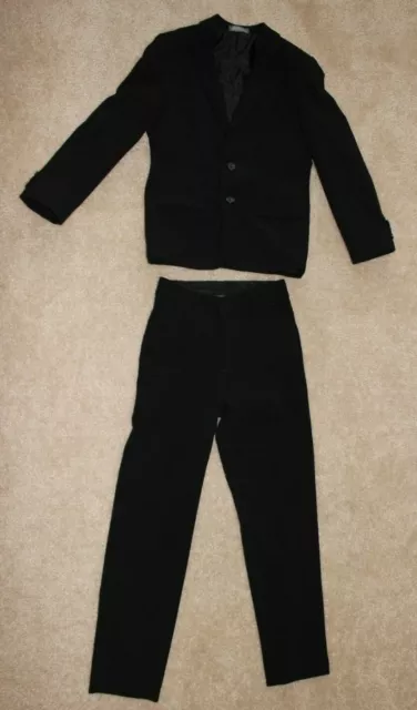 Van Heusen big boys BLACK suit set jacket dress pants 10 SLIM pockets