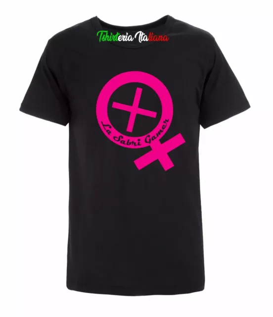 Maglietta de LaSabriGamer la sabri t-shirt bambino bambina bianca o nera