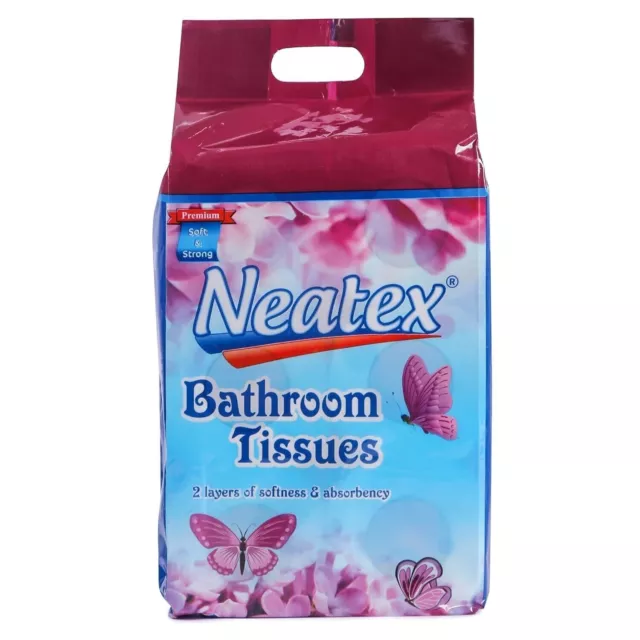 Rotolo di carta igienica a 3 strati tessuto bagno bianco morbido confezione...