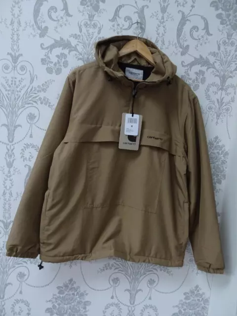 CARHARTT mens brown / sable hooded windbreaker jacket coat medium NEW £170