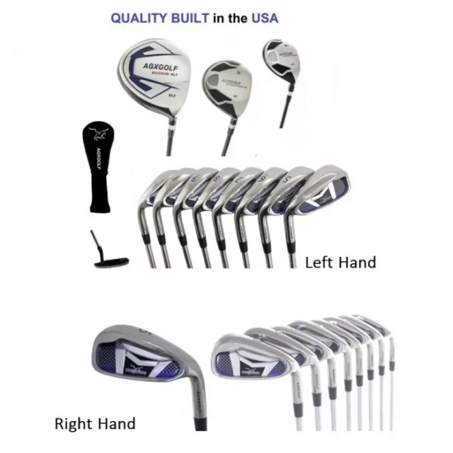 AGXGOLF Men's OS Full Golf Set 460 Dr+Hybrid+Same Length 5-9 Irons+Wedge +Putter