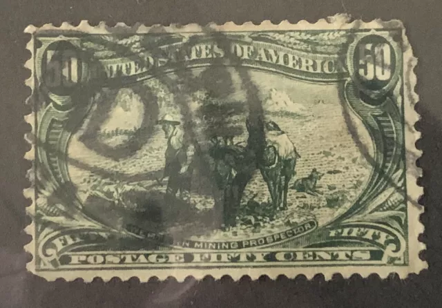 1898 Us 50C Stamp #291 Trans-Mississippi Exposition