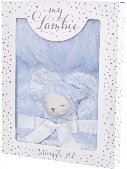 Personalised Embroidered Baby Lamb Blanket In Gift Box