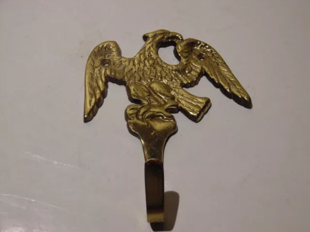 Vintage Brass Eagle Hook Wingspan 3.5” Made in Japan