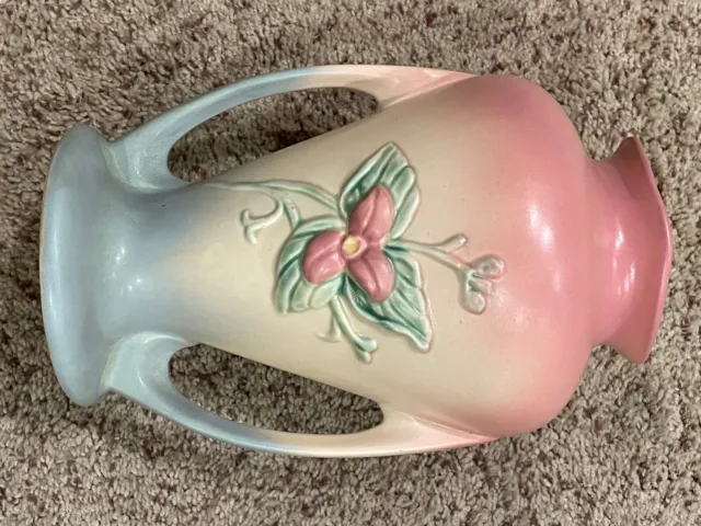 Vintage Hull Wildflower Double Handle Art Pottery Vase W-12 9-1/2f Hull Art