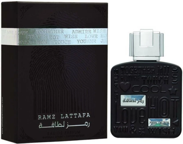 eau de parfum plateado Lattafa Ramz para hombre y mujer - عطر رمز لطافة