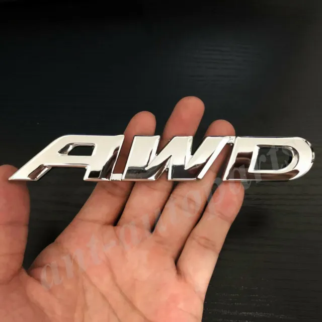 Metal Chrome AWD Car Trunk Emblem Badge Decals Sticker V6 4X4 SUV 4WD