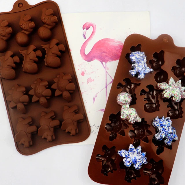 Silicone Chocolate Mold Cartoon Animal Dinosaur Candy Ice Cube Party Baking T.IG