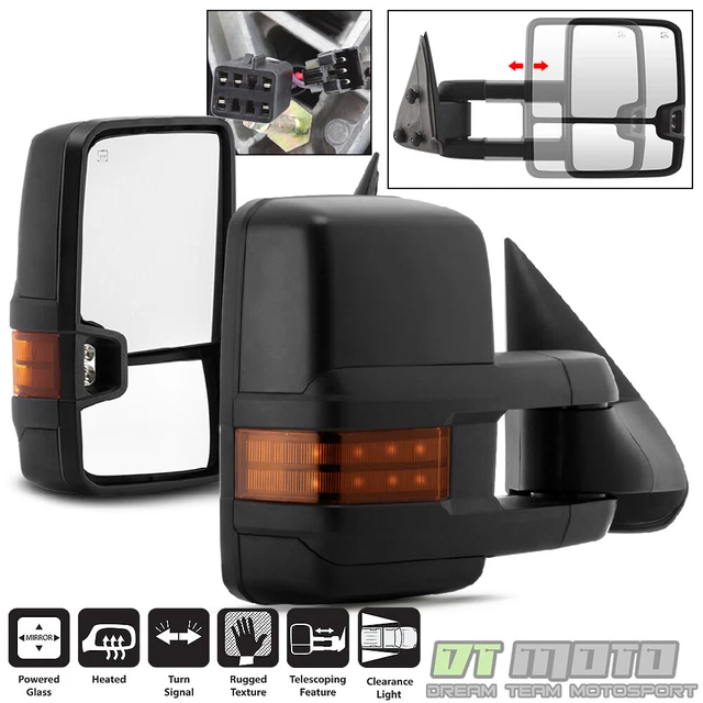 Perfit Zone Towing Mirrors – Power Heated With Amber Signal For 2014-2017 Silverado & Sierra 2 thumbnail image