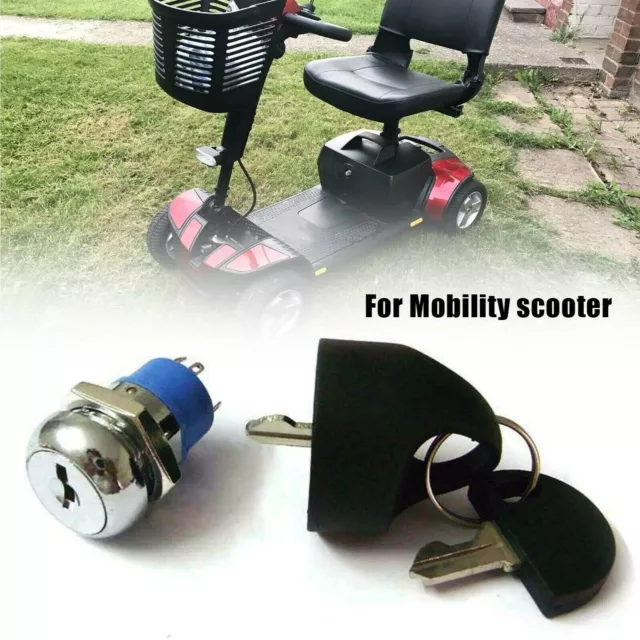 Replacement Mobility Scooter Spare Start on/off Ignition switch+2 Keys FOR PRIDE 2