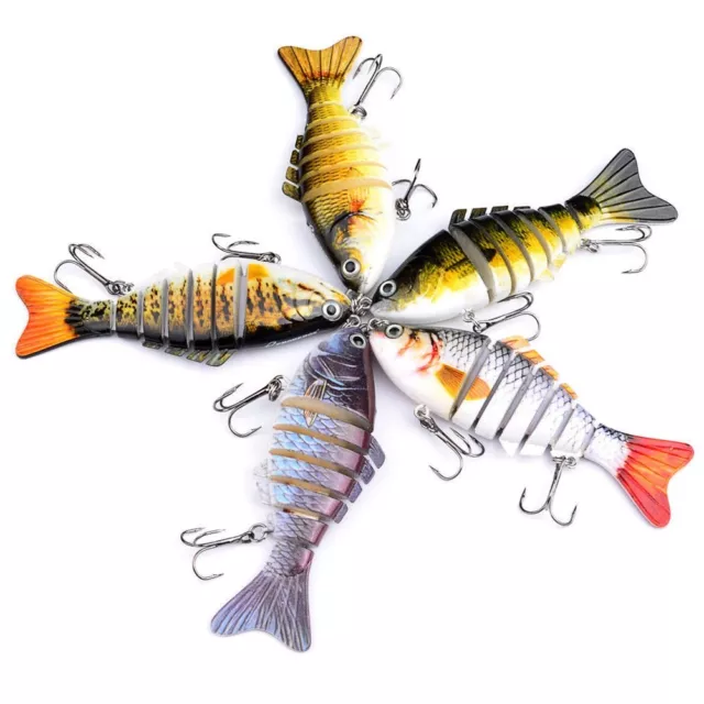 1 Pièce / 5 Pièces Multi Articulé Leurre de Pêche Méné Manivelle Appâts Bass