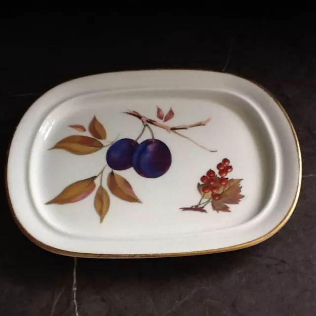 Evesham 1961 Royal Worcester 8" X 6" Rectangle Trinket Occasional Plate