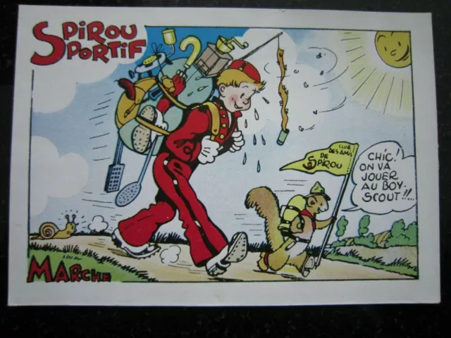 Ancienne Carte postale de SPIROU  Sportif Franquin  année 1950