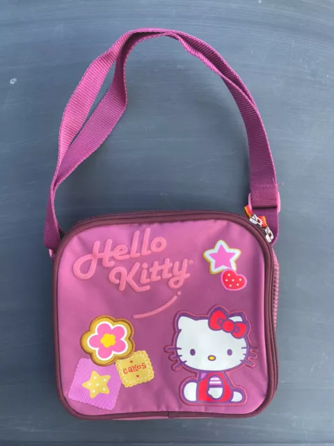 fille sac enfant sacoche hello kitty rose violettes neuf fermetures eclaires