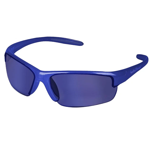 Smith and Wesson Safety Glasses Eyewear 21301 Blue Mirror Lens Blue Frame NEW