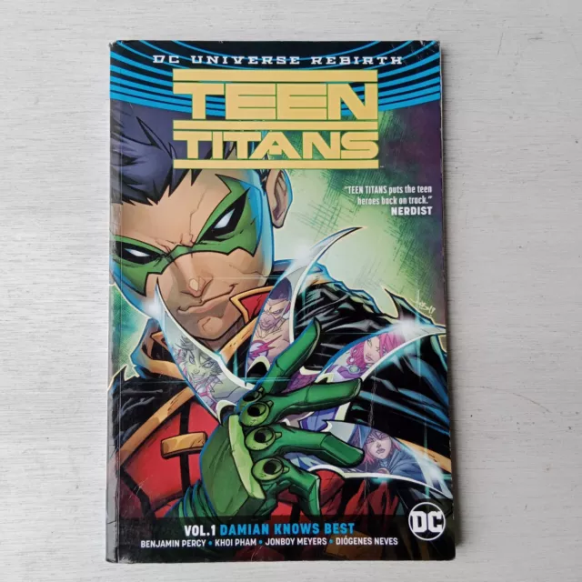 DC Comics Rebirth Series Teen Titans Vol 1 Damian Knows Best USED 2016 SIGNED