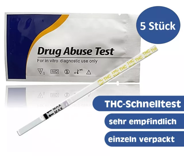 5x THC Drogenschnelltest (Cannabis, Marihuana, Haschisch), 50 ng/ml