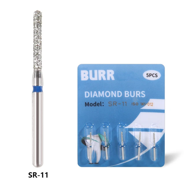 Dental Diamond Burs FG1.6MM for High Speed Handpiece SR-11 Standard 5pcs/kit ht