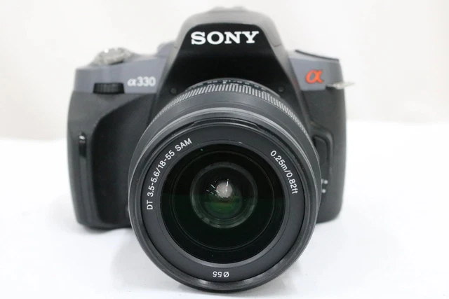 SONY α 330/DT 3.5-5.6/18-55 SAM (良品） SONY ALPHA 330 DSLR DT 18-55mm F3.5-5.6 SAM obturador 1081 [justo