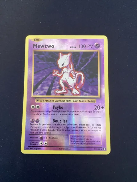 Carte Pokémon Rare Mewtwo 51/108 XY Evolution 2016 Reverse Carte Française