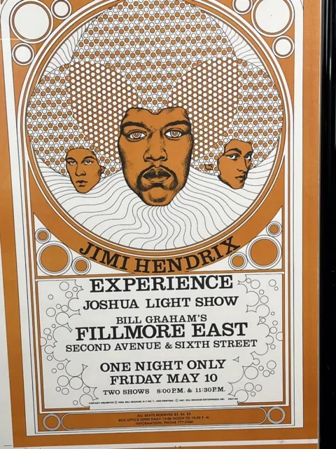Jimi Hendrix Original Poster- Billboard Tix.  Fillmore