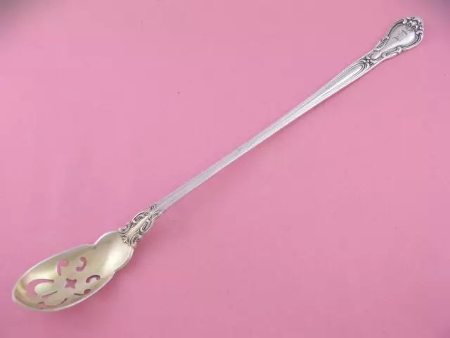 Sterling GORHAM 8 1/2" long handled Olive Serving Spoon CHANTILLY 1895