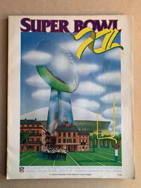Super Bowl XII 12 NFL Programme Denver Broncos v Dallas Cowboys US EDITION