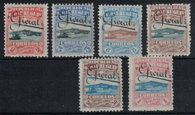 Uruguay, 1919 Officials, Part Set To 1 Peso, Mounted Mint.