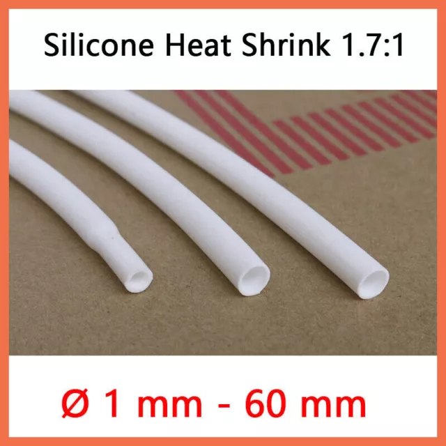 White Heat Shrink Tube Sleeve 1.7:1 Heatshrink Tubes Sleeving Wiring Ø1- Ø60mm